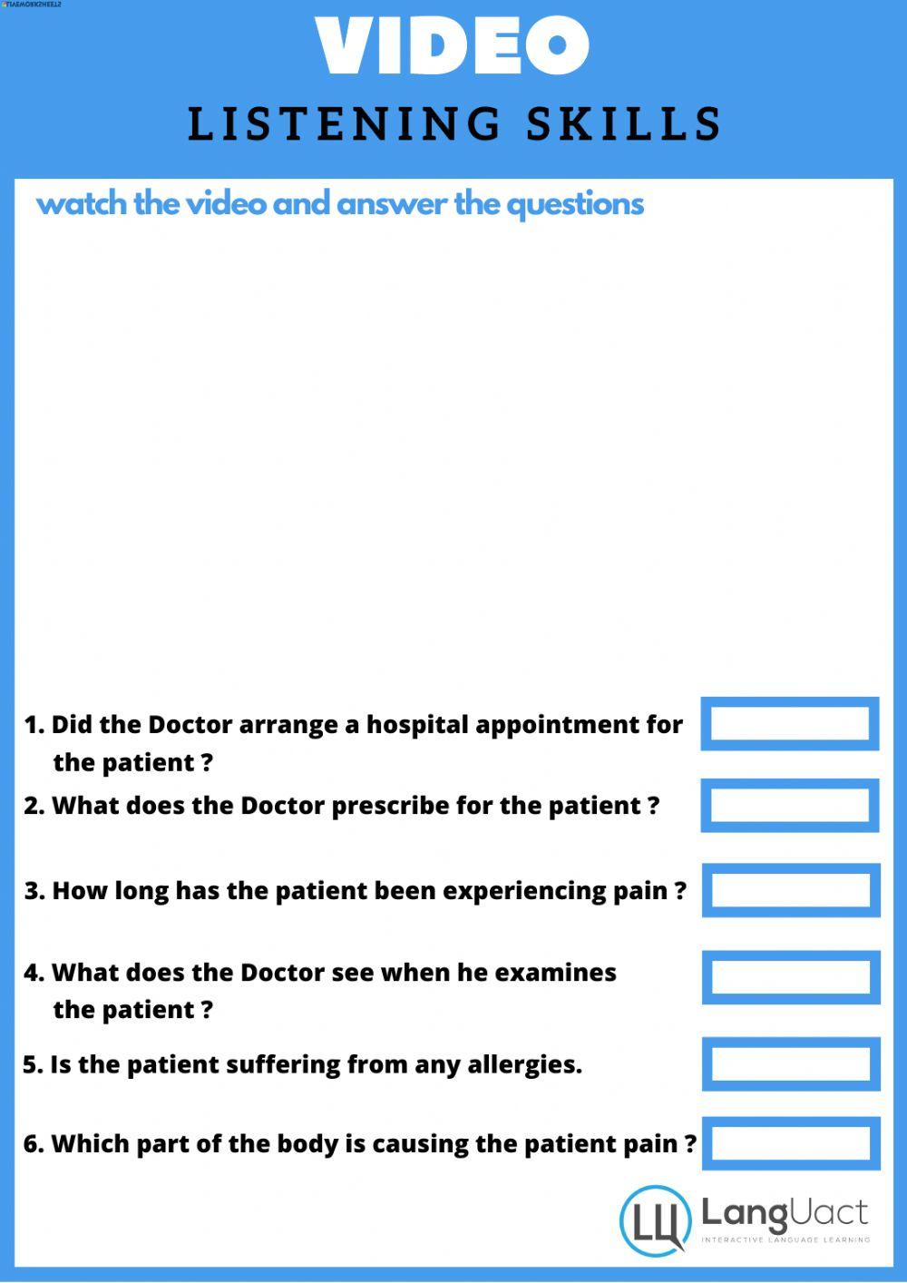 Listening skills exercise
