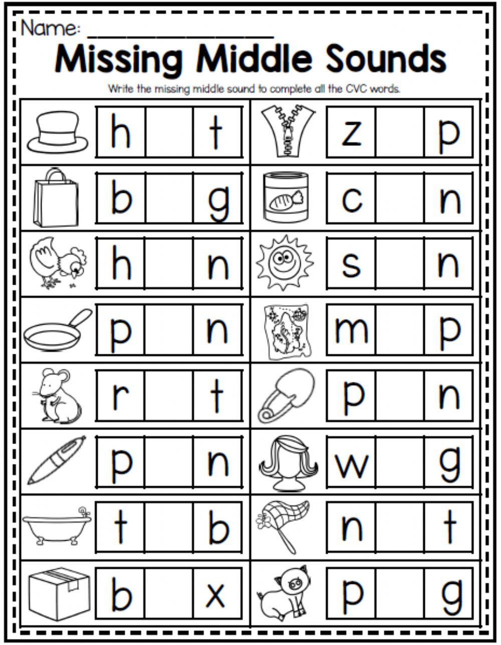 CVC missing vowel 5450227 jamiesimon LiveWorksheets