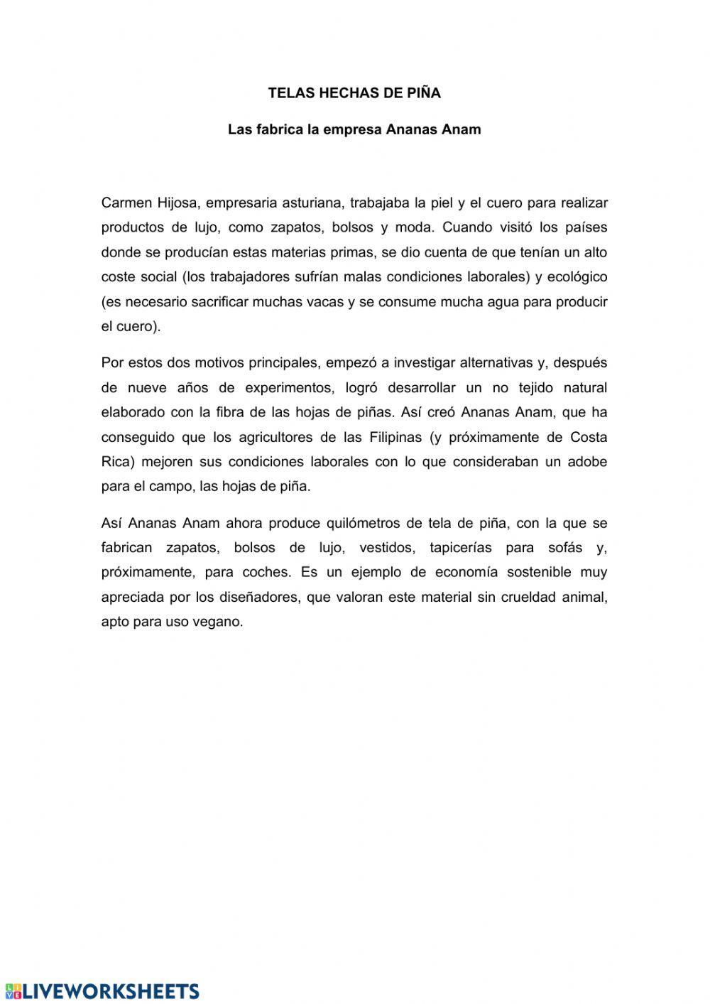 Comprensión 1 Comprensión 1