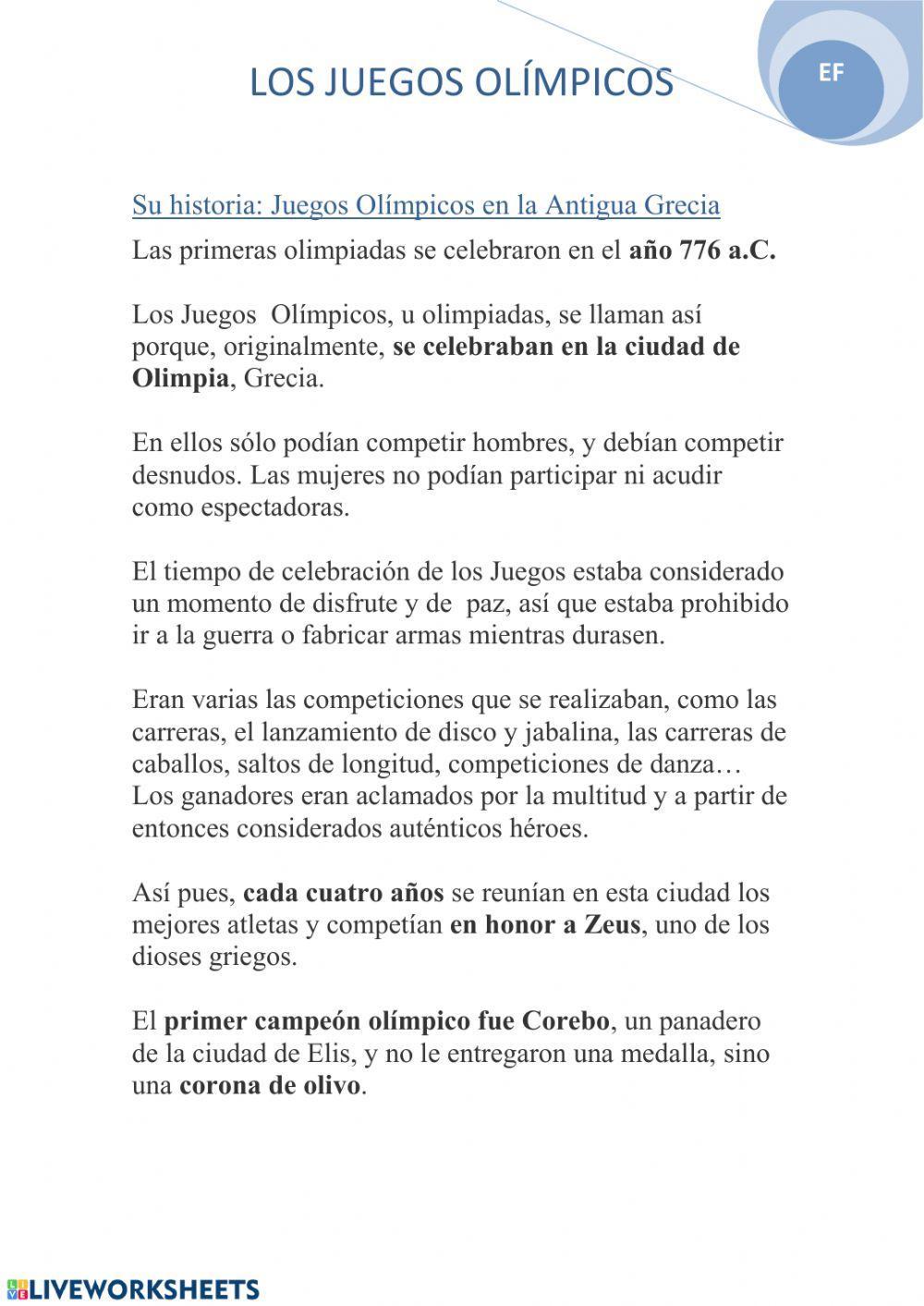 Juegos Olímpicos - Historia