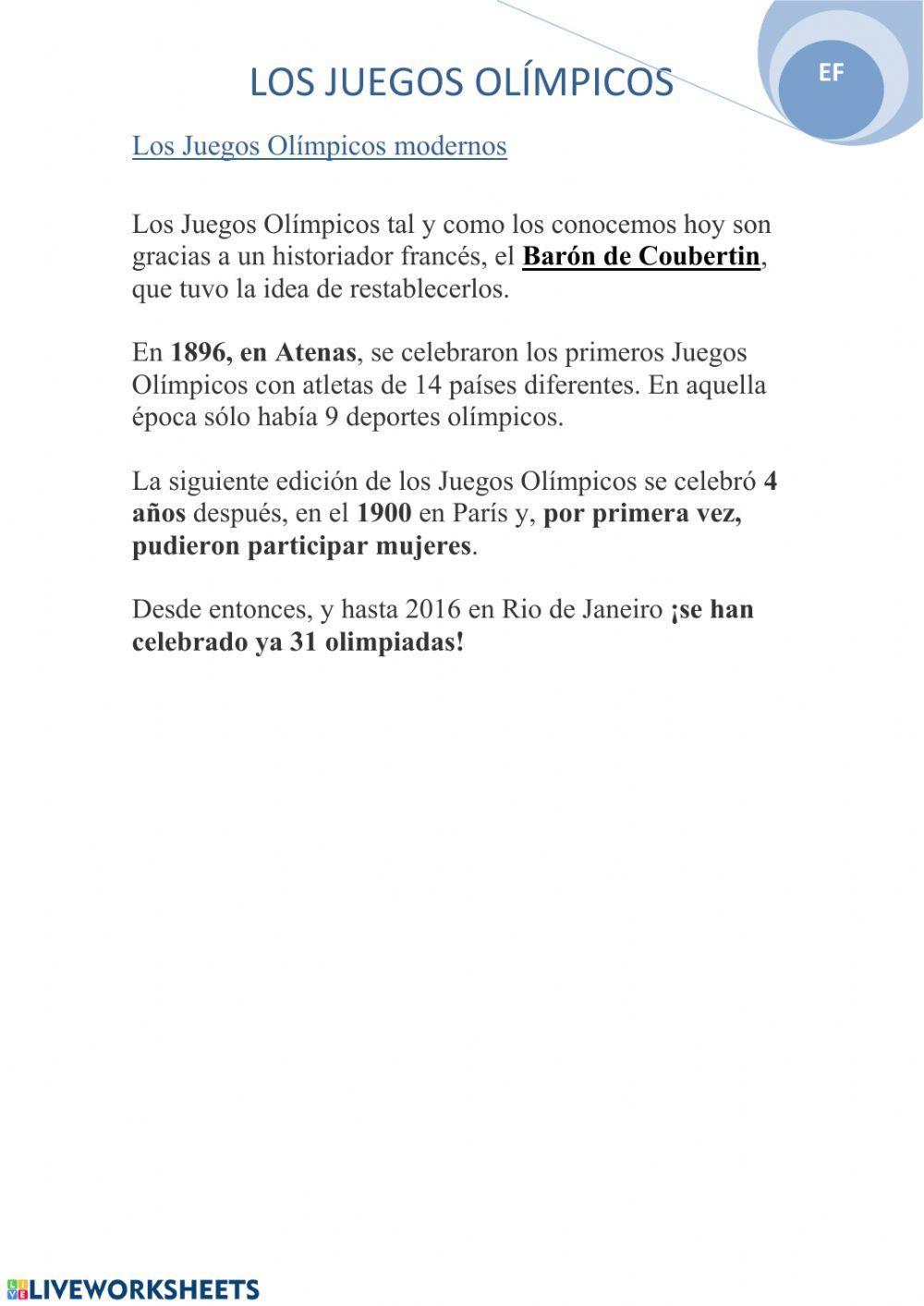 Juegos Olímpicos - Historia