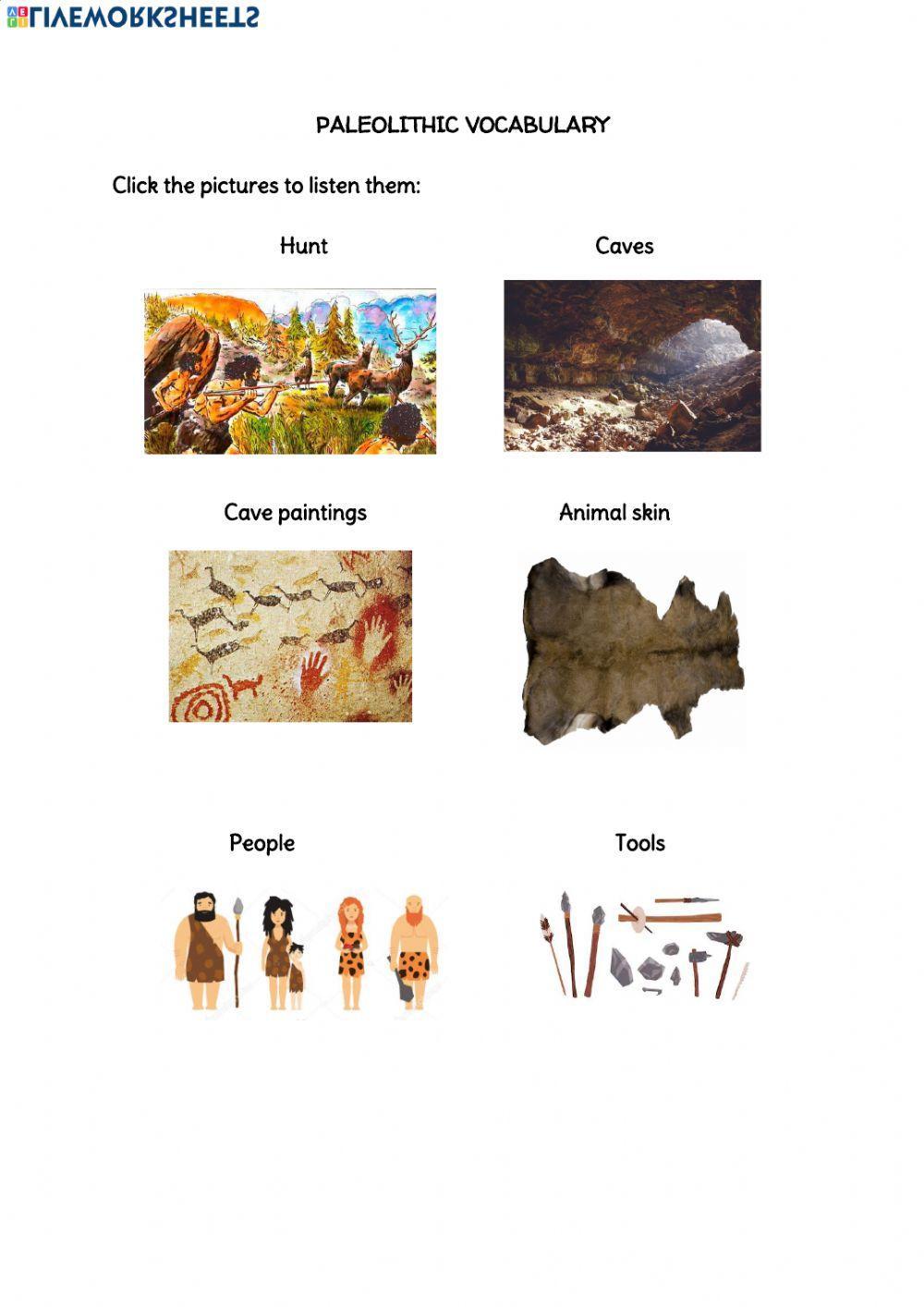 Paleolithic vocabulary