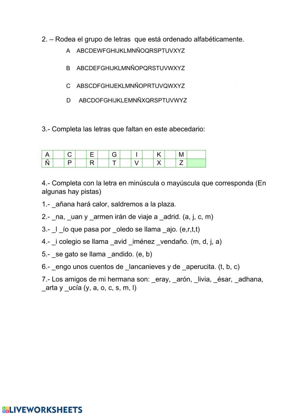 Uso de la mayúscula