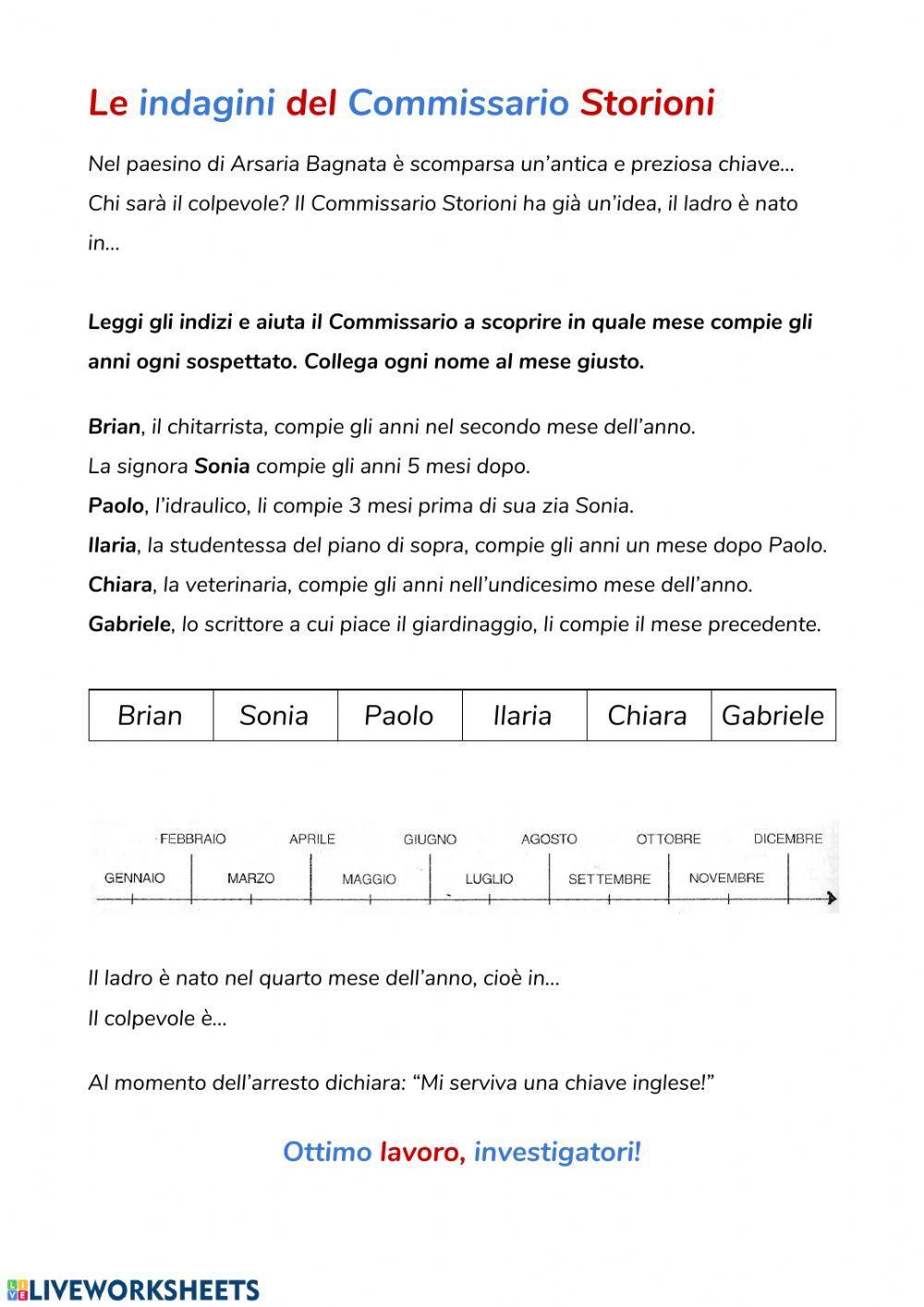 Il commissario Storioni 1 Il commissario Storioni 1