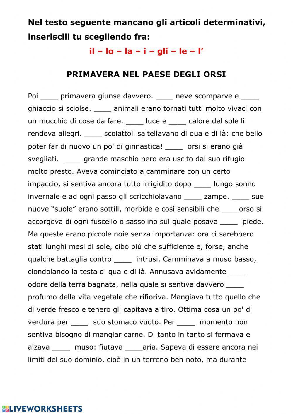 La primavera degli orsi La primavera degli orsi