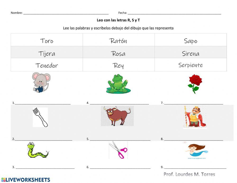 Leo con las letra R, S y T