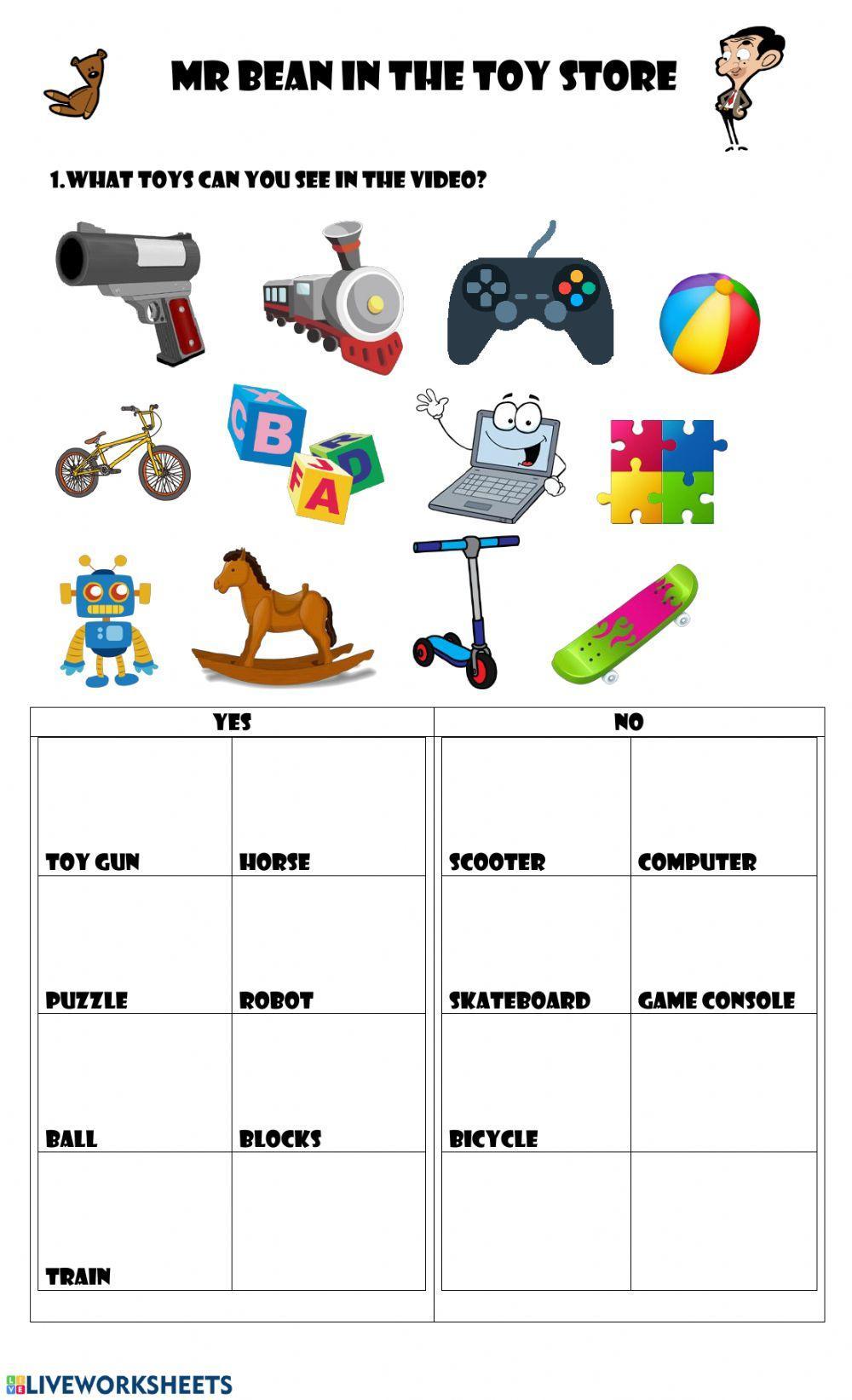 Mr Bean goes to the toy store