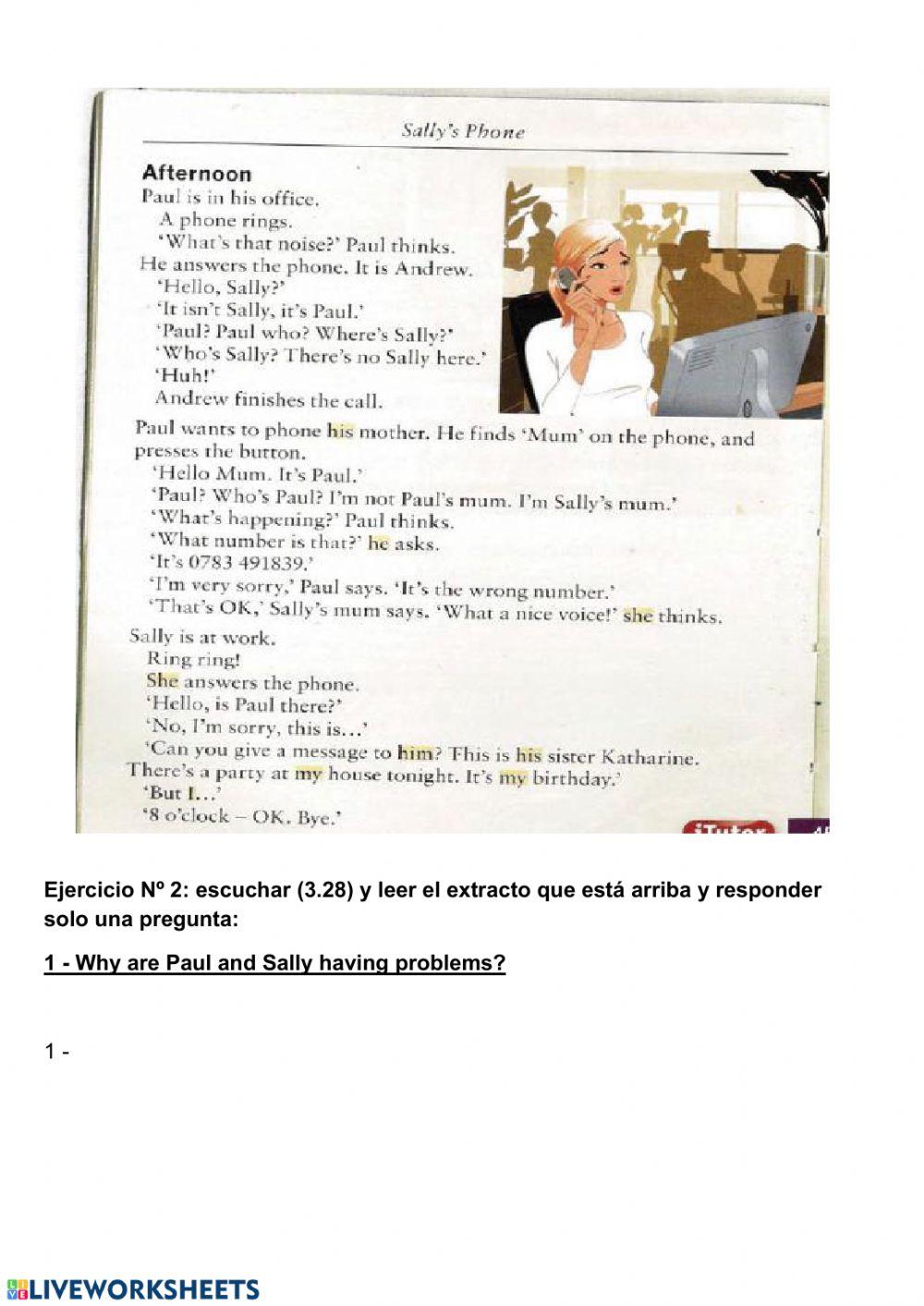 Reading and listening