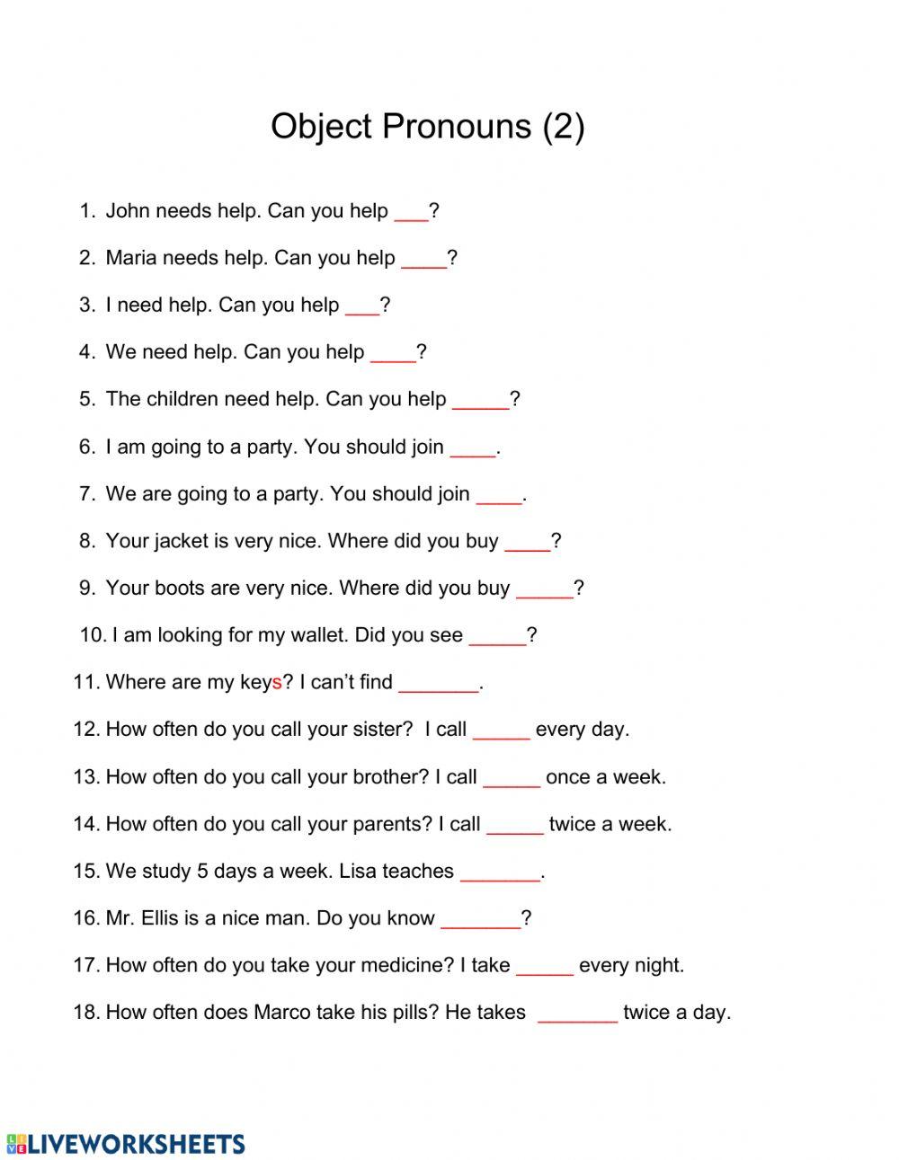 Object Pronouns