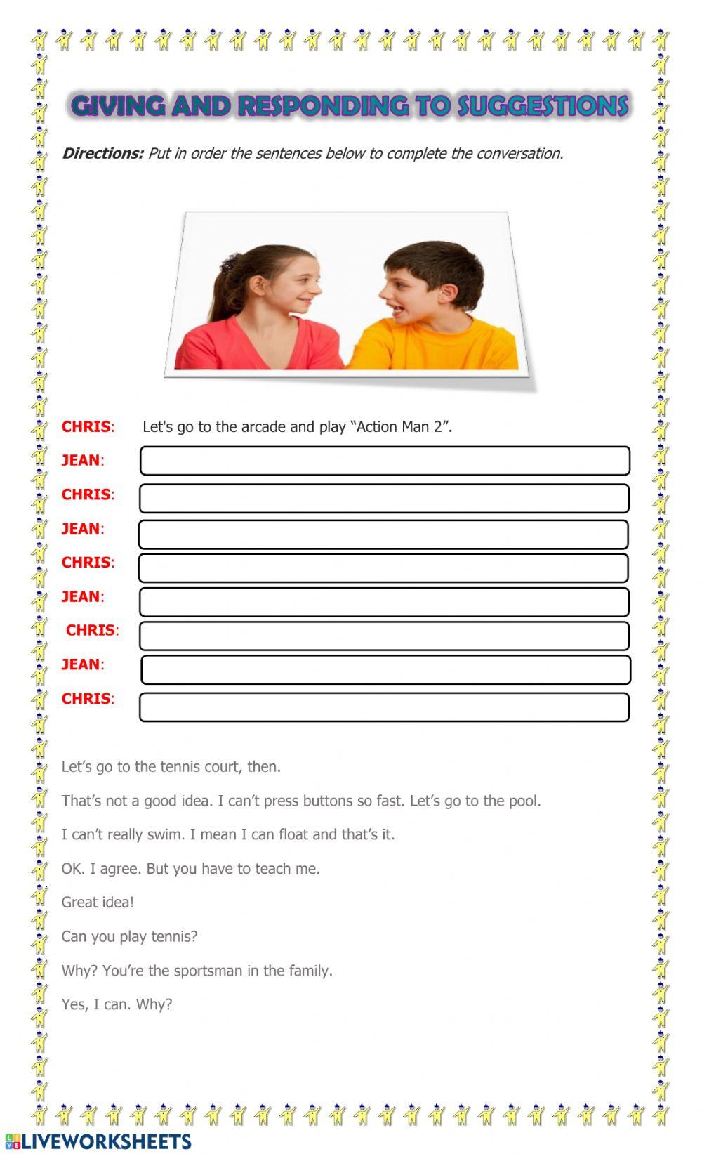 Suggestions conversation