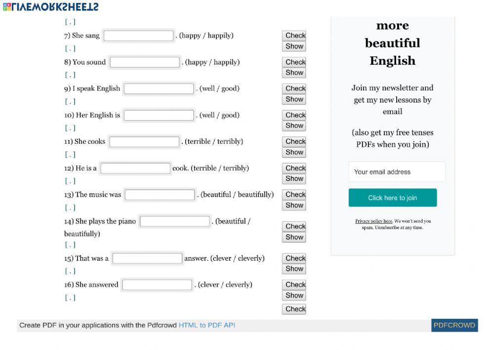 Adverb and Adjective