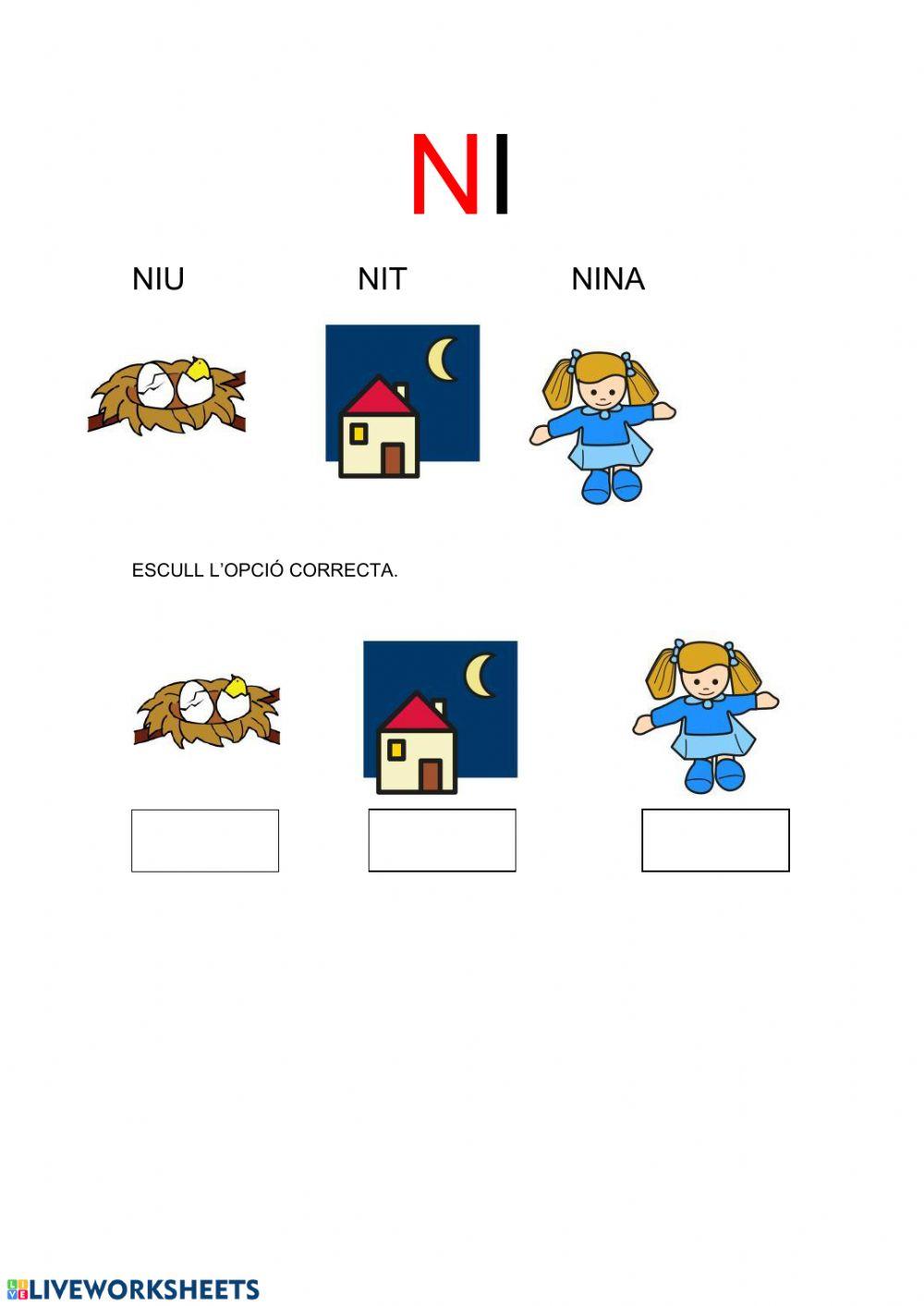 Lectoescriptura na ne ni