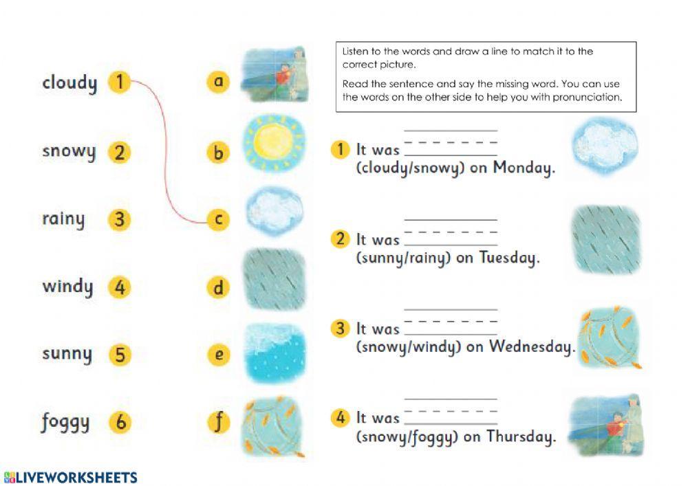 Weather Report speaking and listening activity