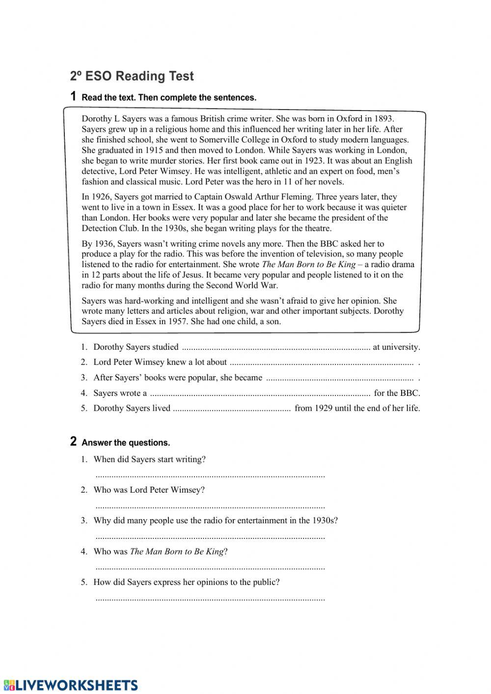 3 Eso Reading Pdf
