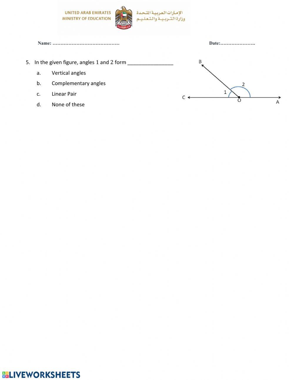 Chapter 12 - Reasoning and Proof  MCQ 