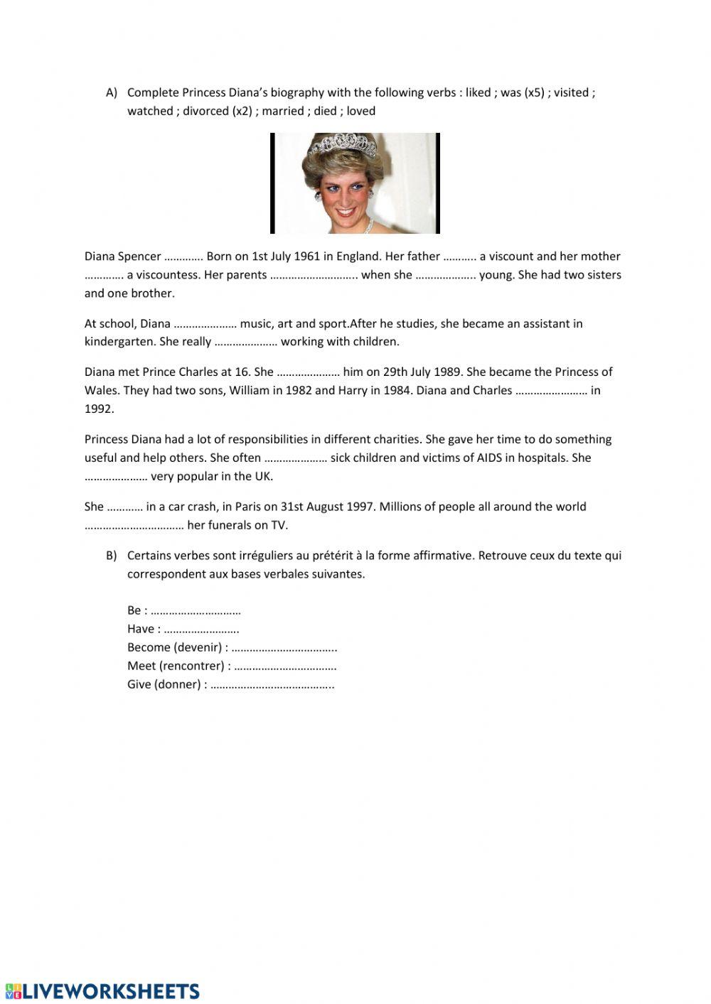 Princess diana 's biography