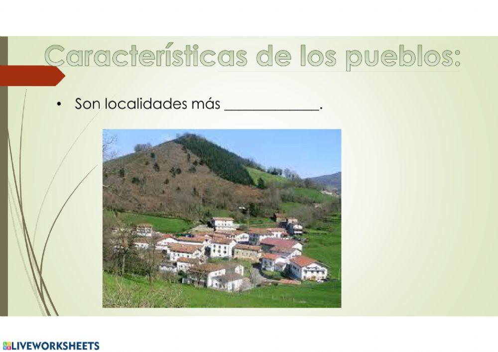 La localidad: los pueblos
