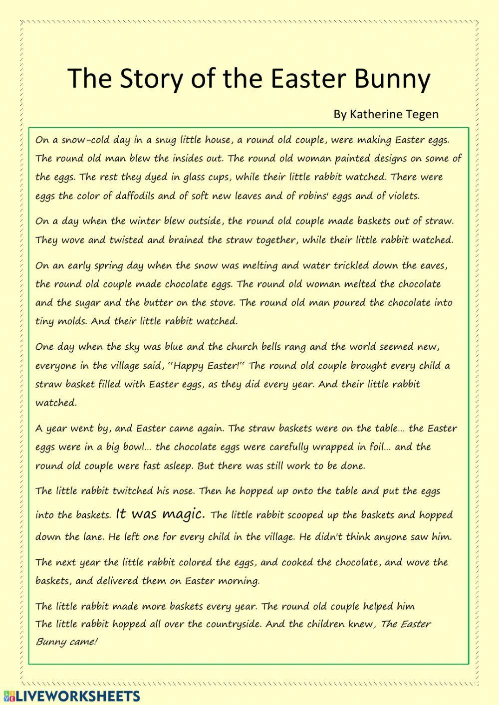 The Story of the Easter Bunny by Katherine Tegen The Story of the Easter Bunny by Katherine Tegen