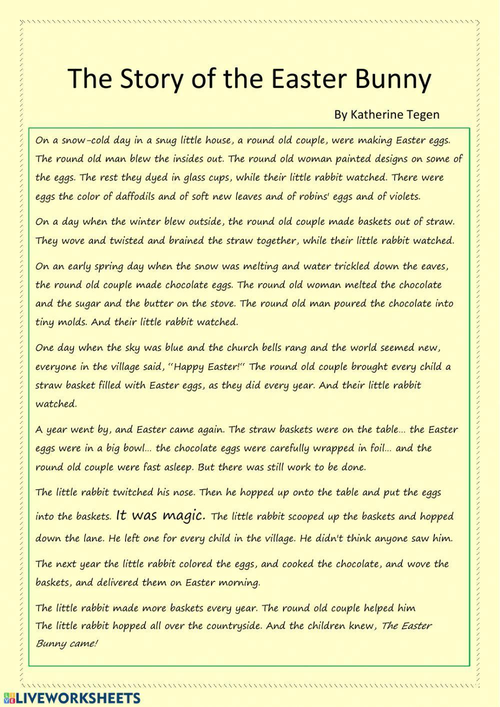 The Story of the Easter Bunny by Katherine Tegen