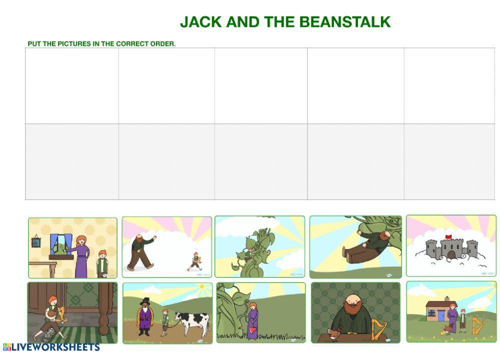 Jack and the beanstalk story sequencing