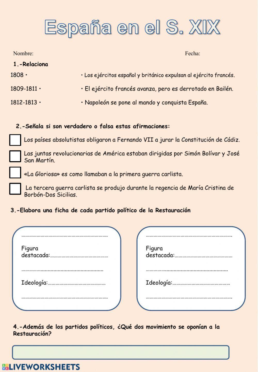 España en el S. XIX