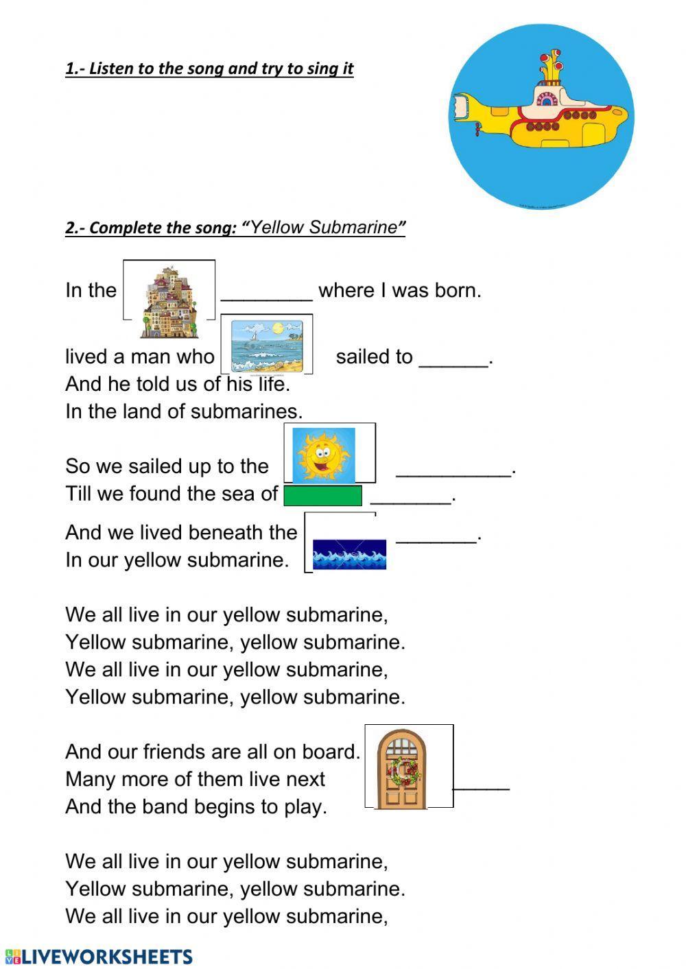 Yellow submarine song