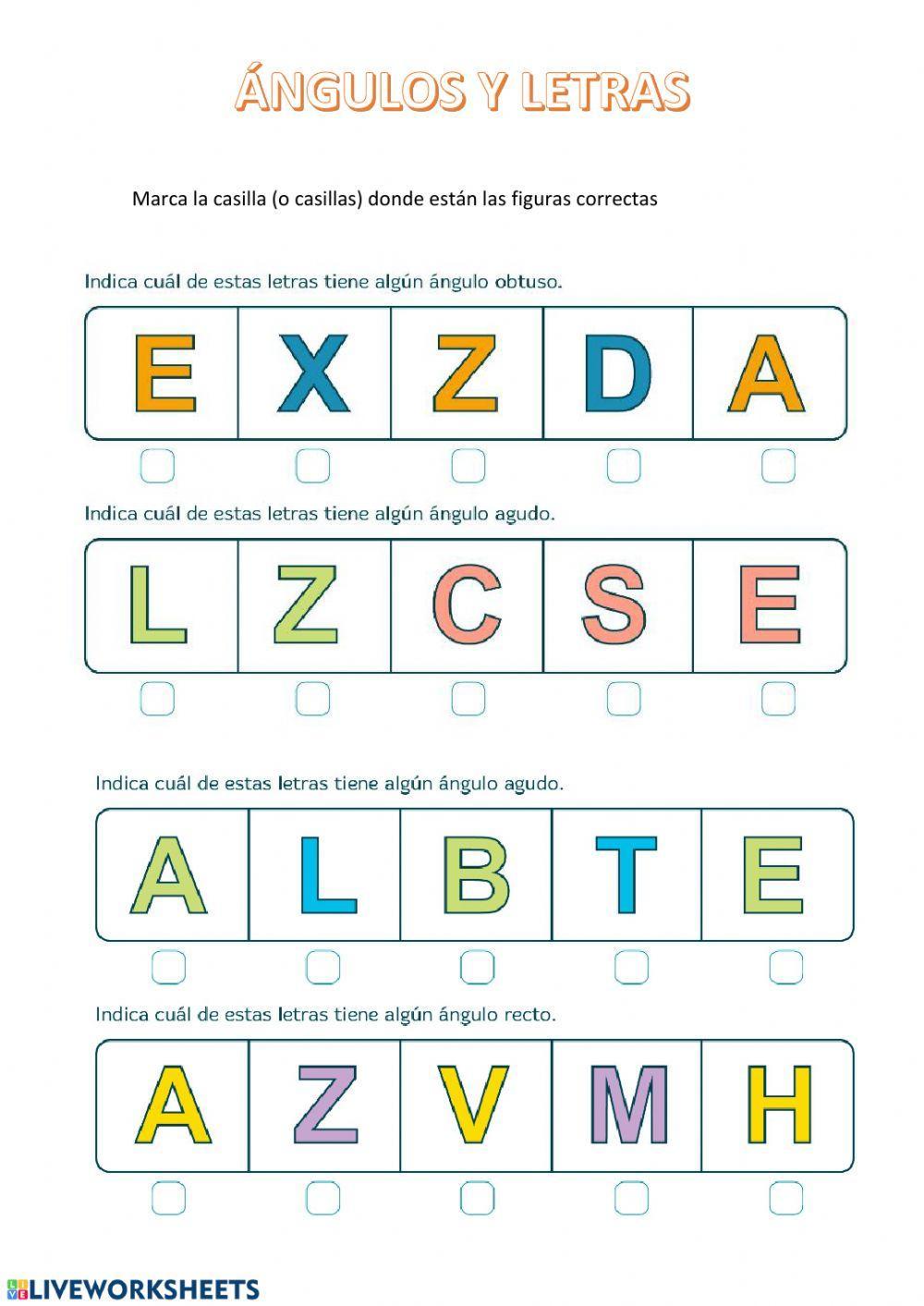 ÁNGULOS Y LETRAS