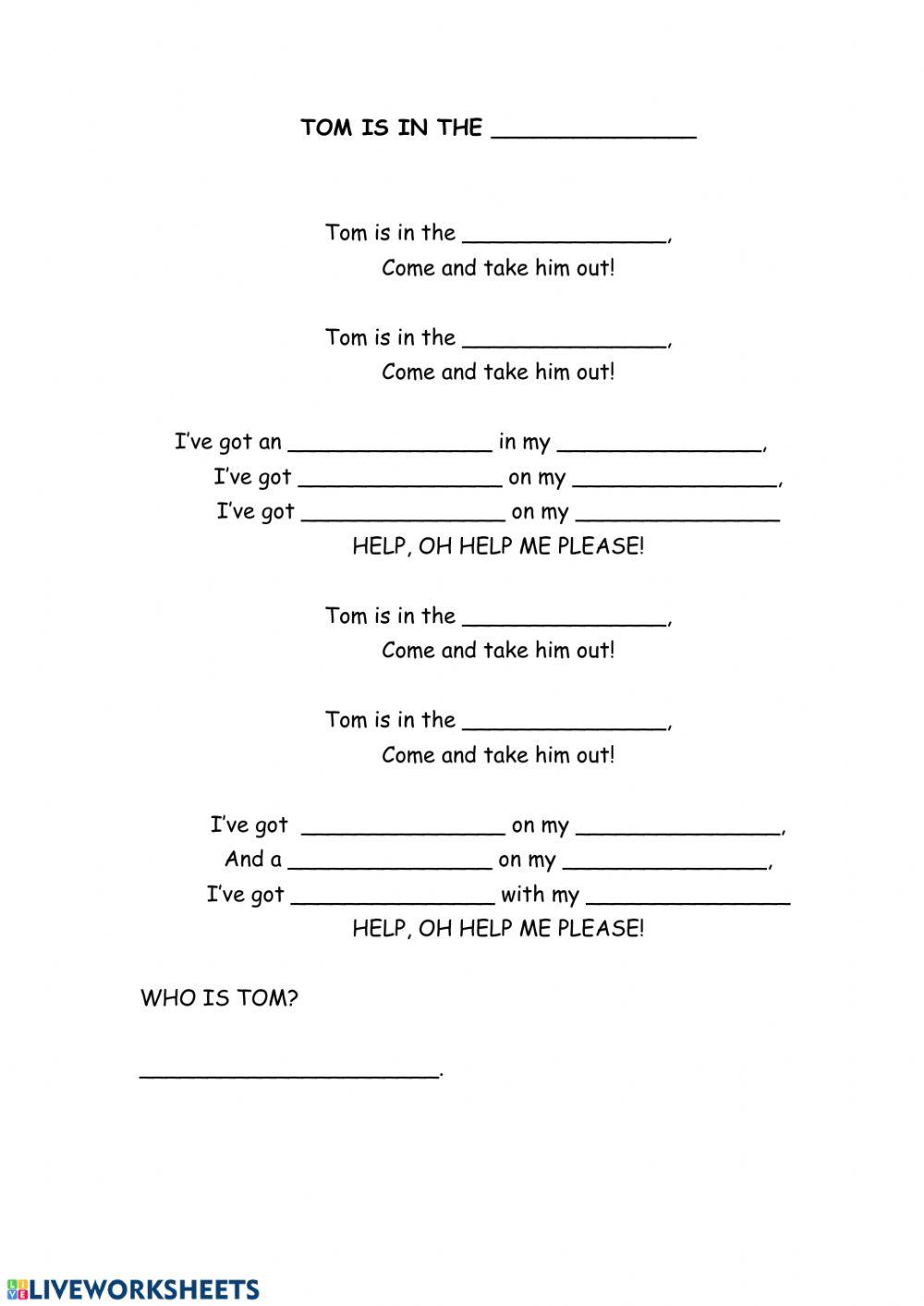 Tom Is In The Kitchen SONG SUPER MINDS Worksheet Live Worksheets bulging-booty-steep-telegraph