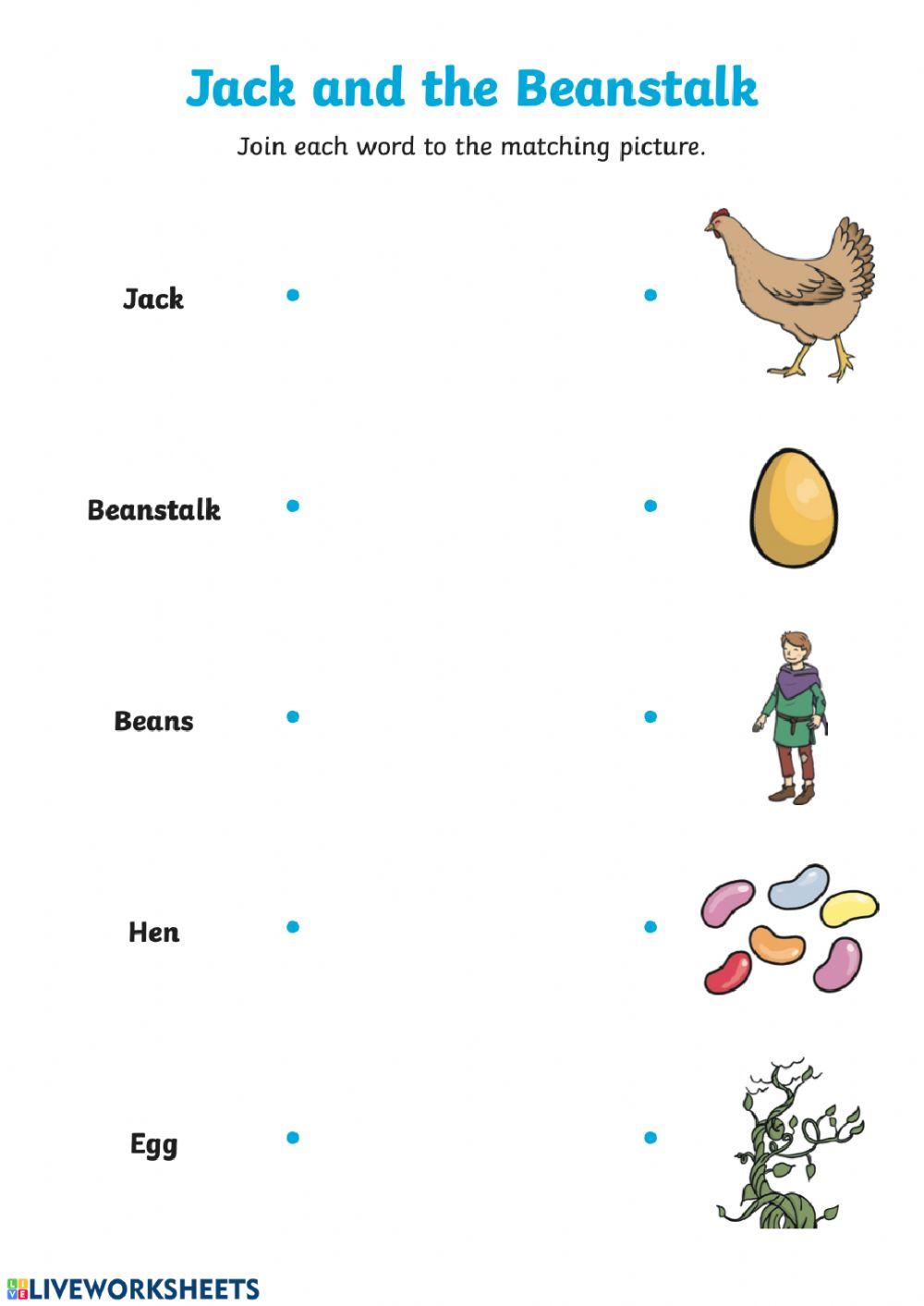 Jack and the beanstalk vocabulary