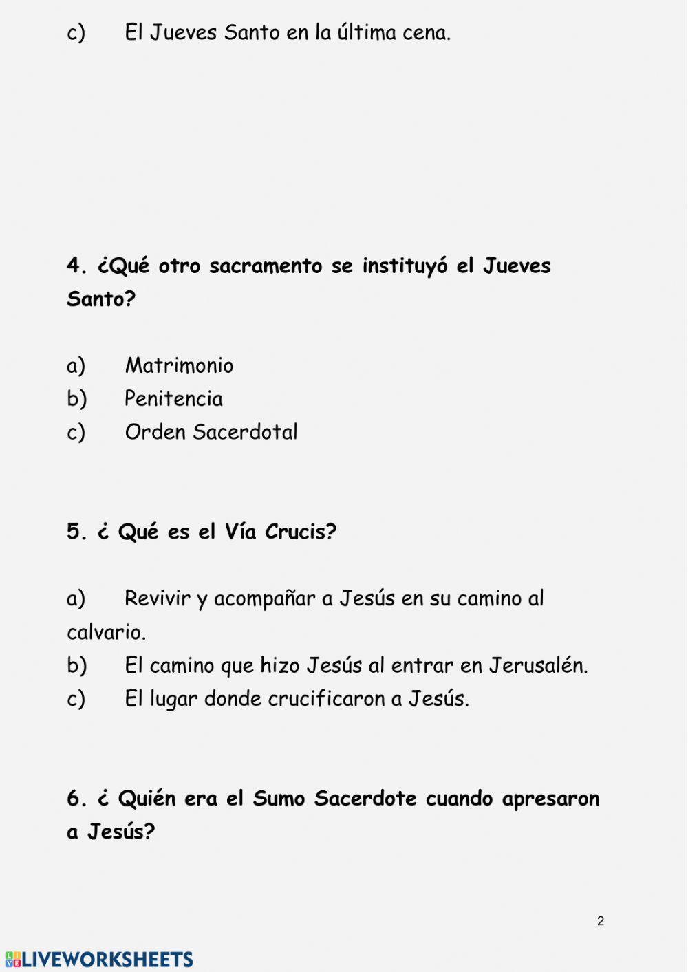Semana Santa 4º y 5º