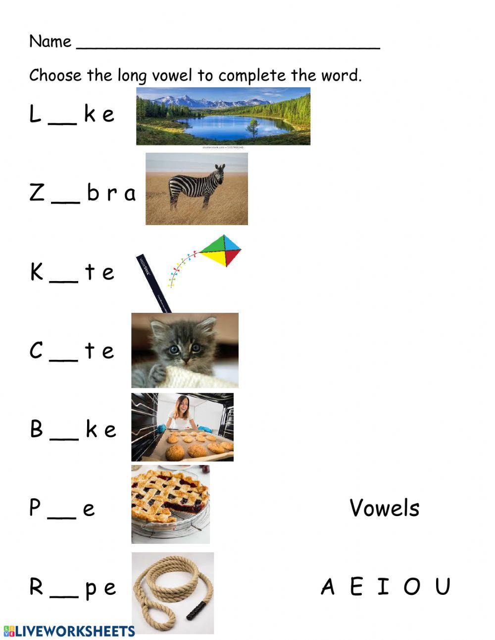 Long vowel practice