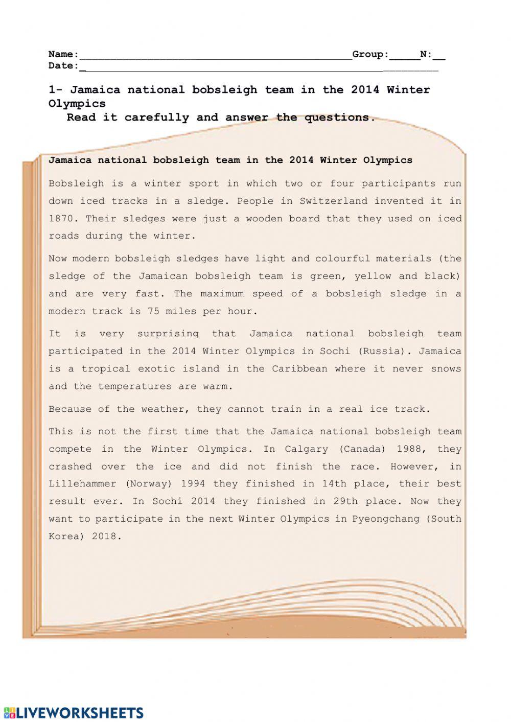 Reading comprehension