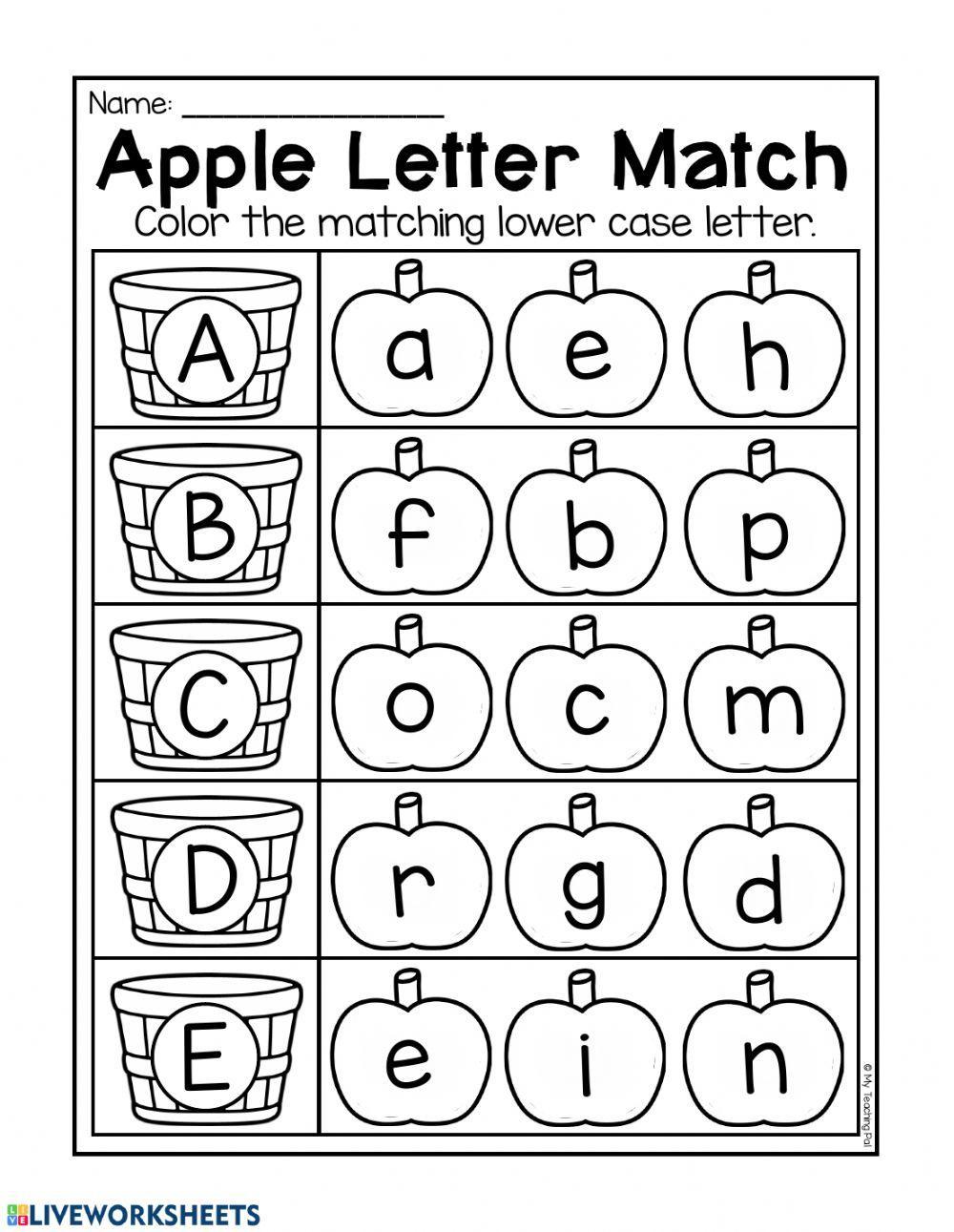 89268 Letter Match hogans22 LiveWorksheets