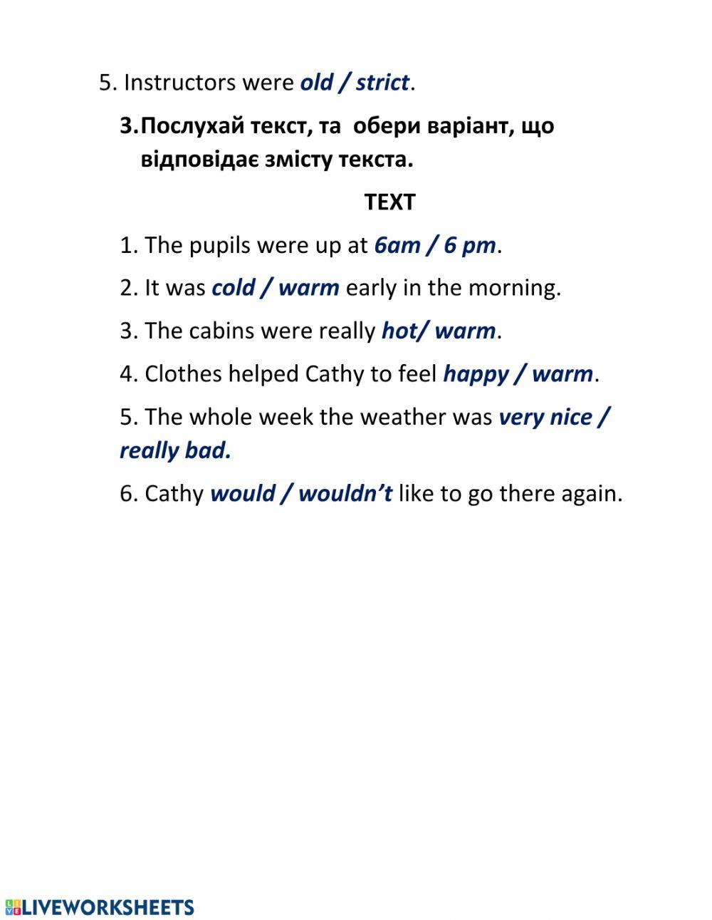 Year 5- Karpiuk-Listening and Reading