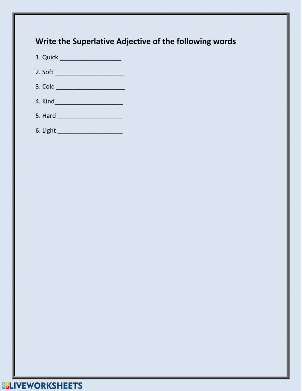 Superlative Adjective