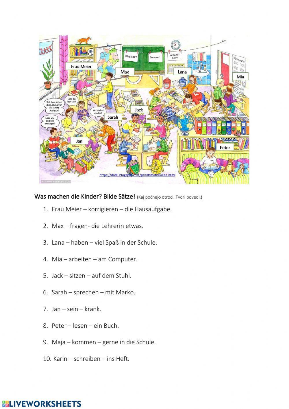 Was machen die Kinder in der Schule