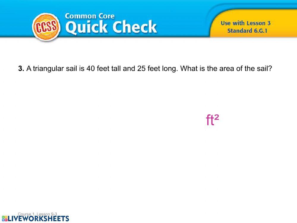 Area of a Triangle and a Trapezoid