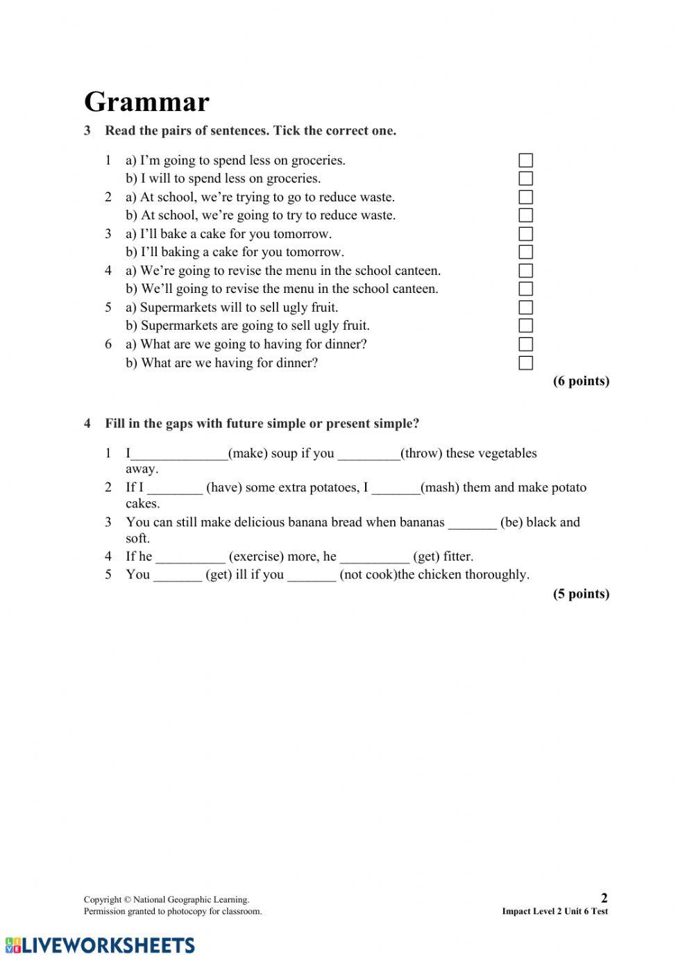 impact 2 UNIT  TEST 6