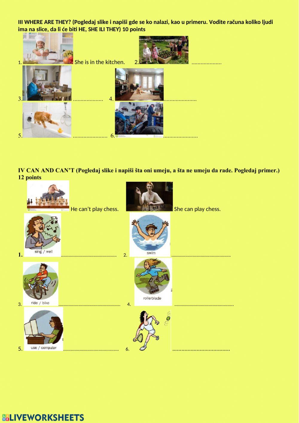 Progress test - TTT 1