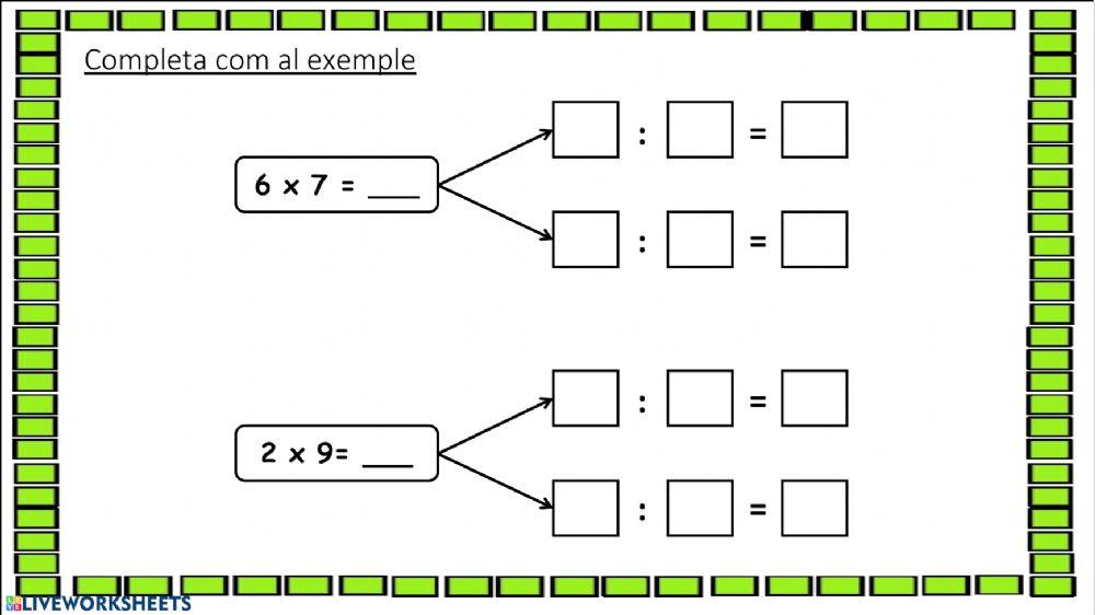 Relació multiplicació i divisió