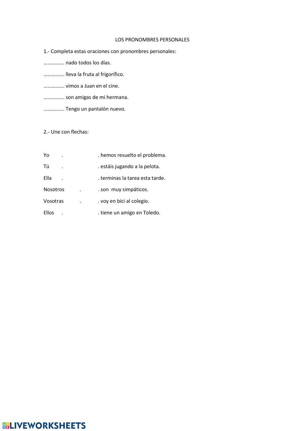 Pronombres personales