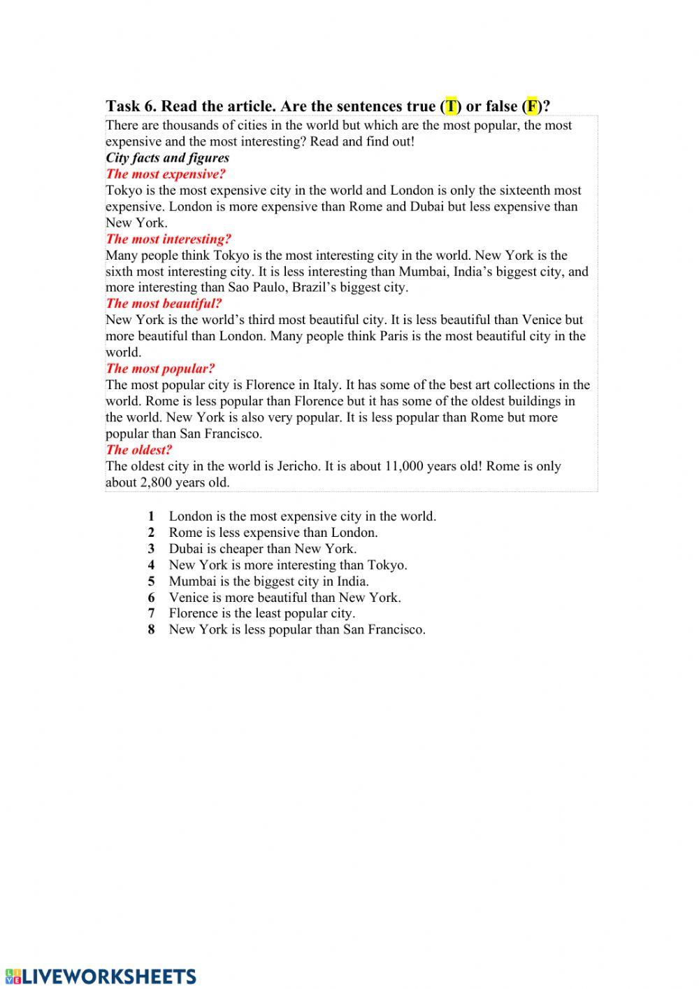 Comparison. Downtown.