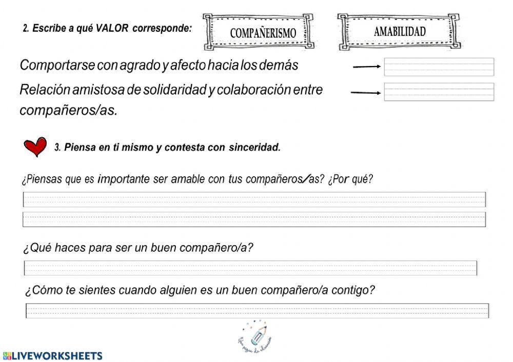 Corto de valores: el compañerismo