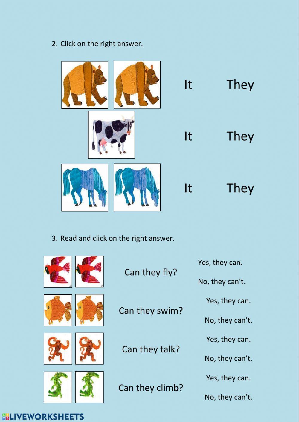 From Head to Toe (by Eric Carle): After reading activities.