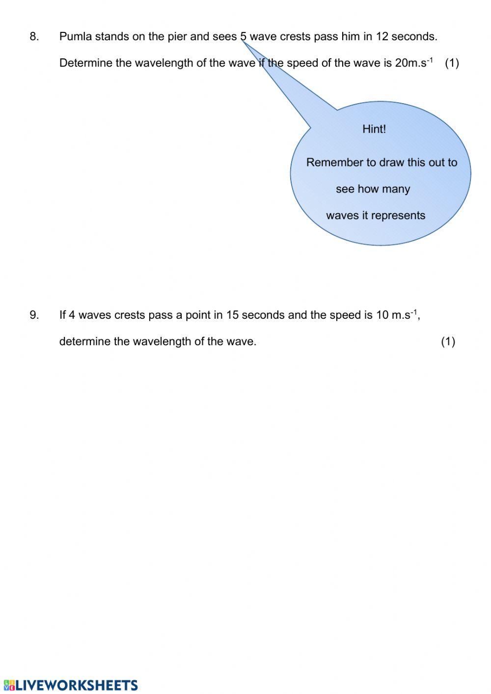 Transverse and longitudinal waves test
