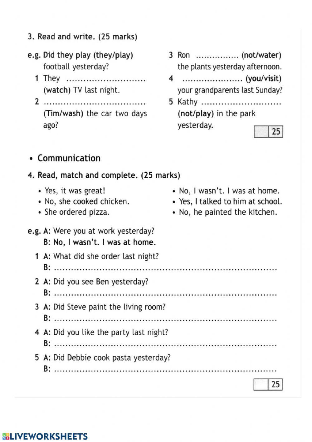 Spotlight 4 Module 6 Test