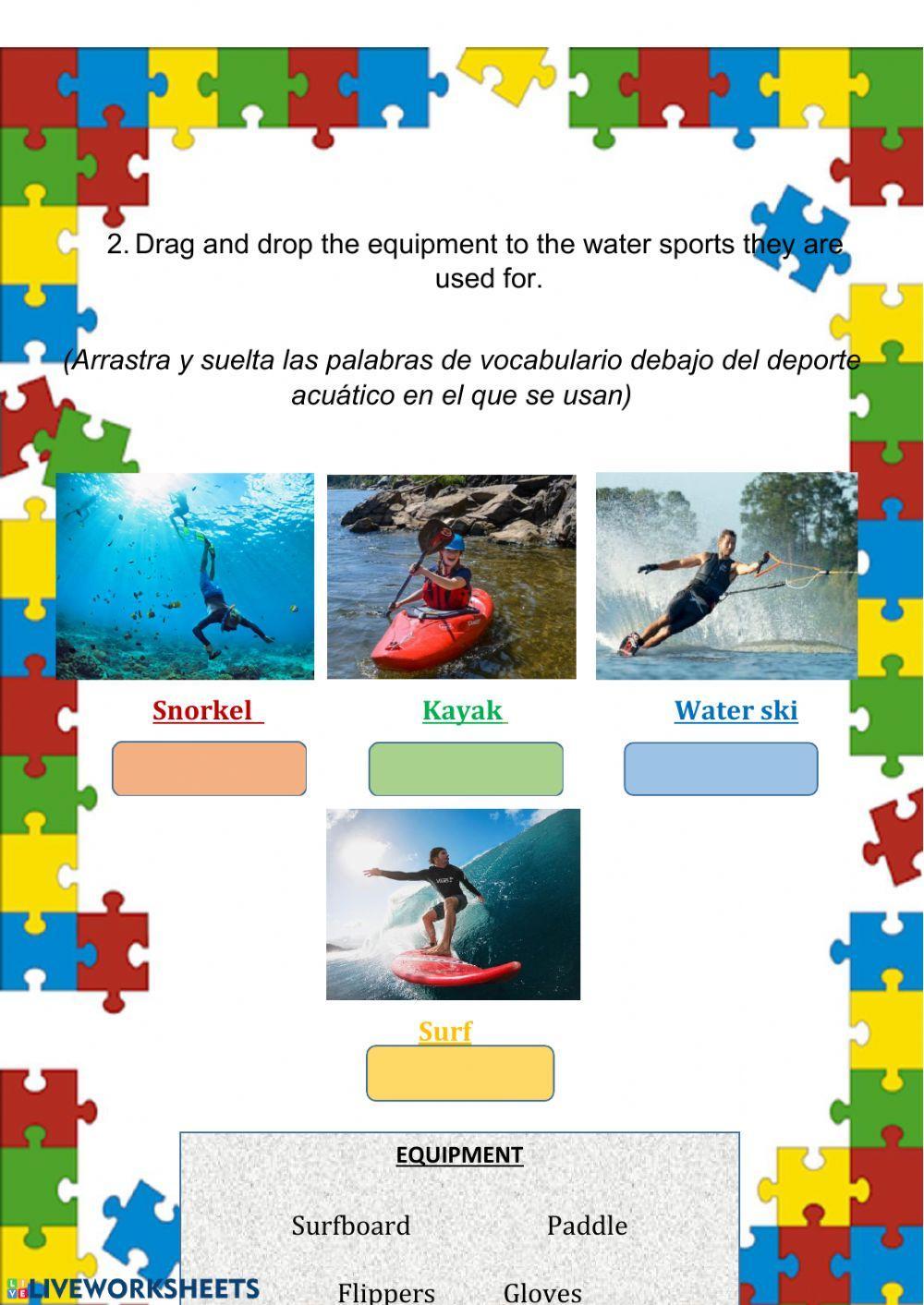 Water sports equipment