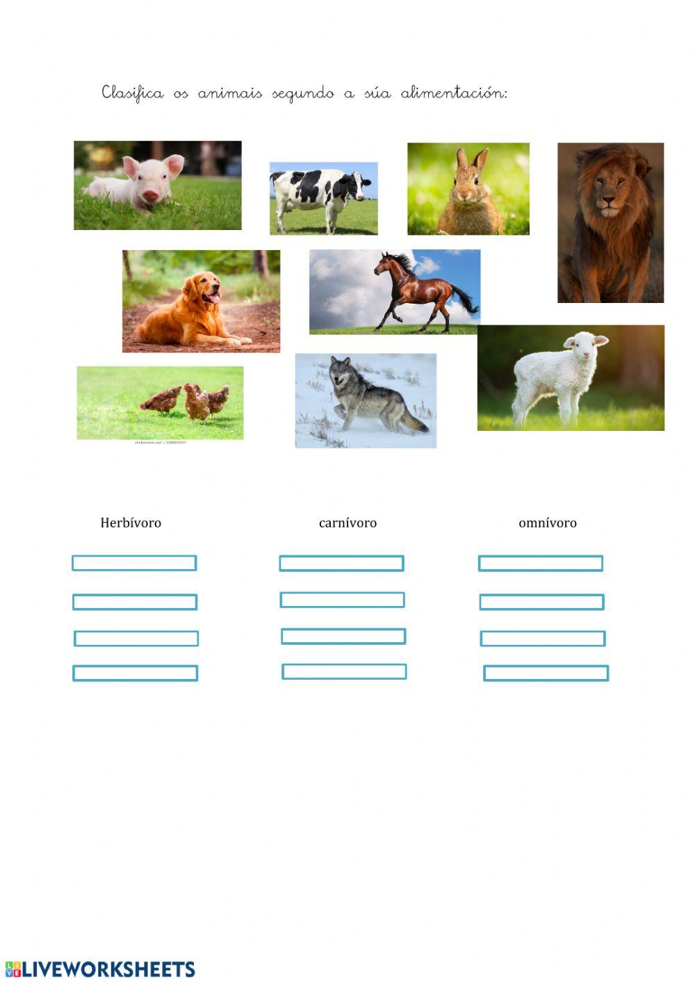 CLASIFICA OS ANIMAIS