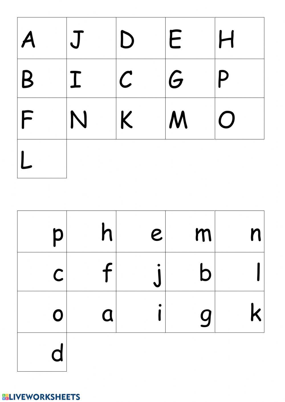 Alphabet a-p