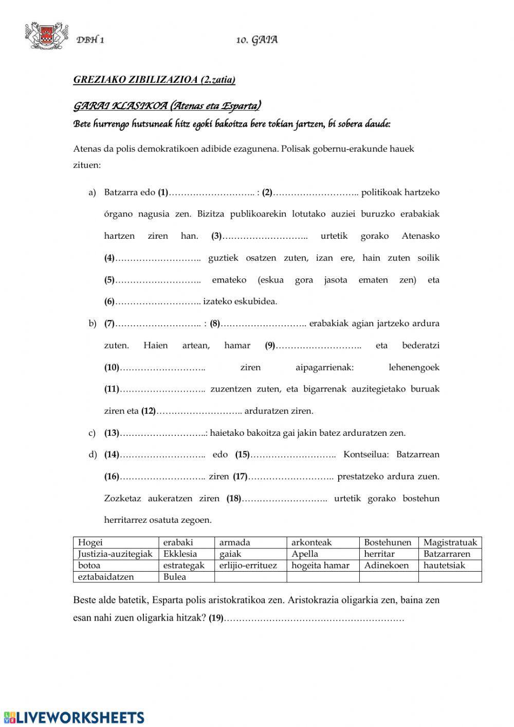 (DBH 1) Greziako zibilizazioa (2)